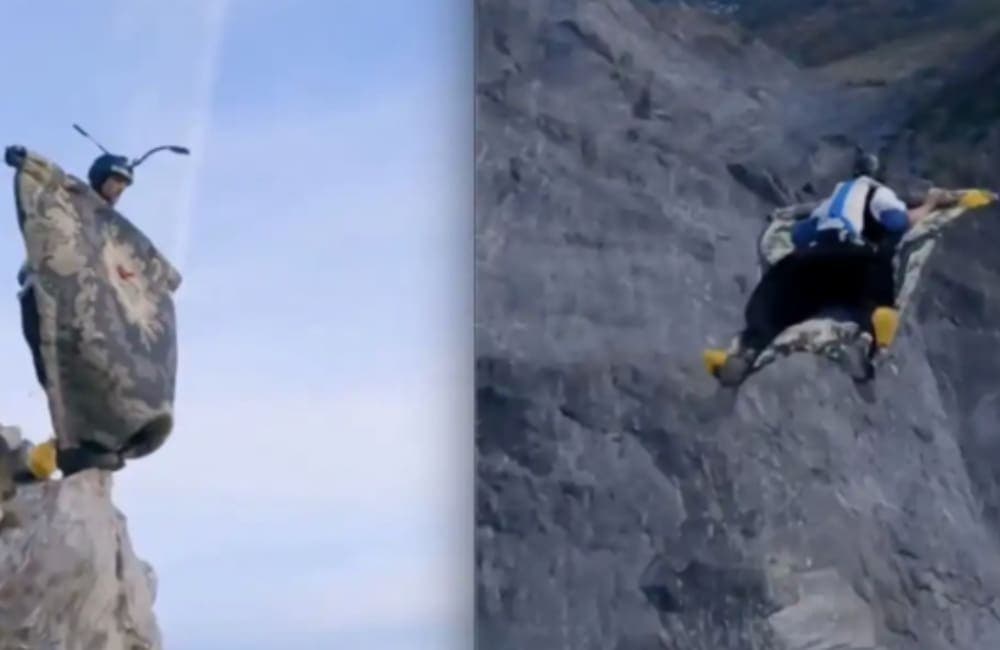 Video: Hombre sobrevuela una montaña a bordo de la "alfombra mágica" de Aladdín