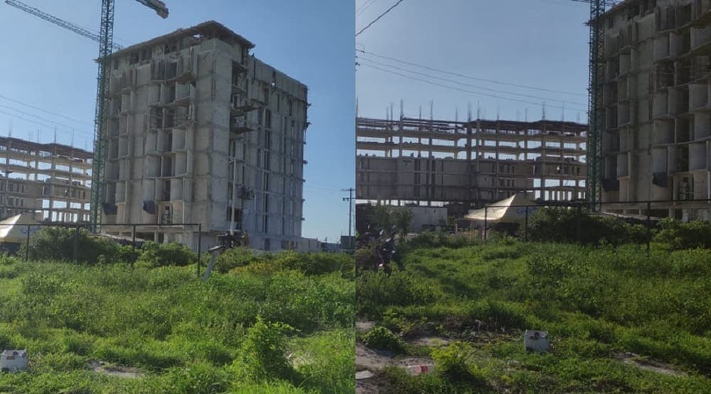 Joven albañil cae de un noveno piso al intentar levantar un bulto de cemento en un edificio en construcción en Yucatán