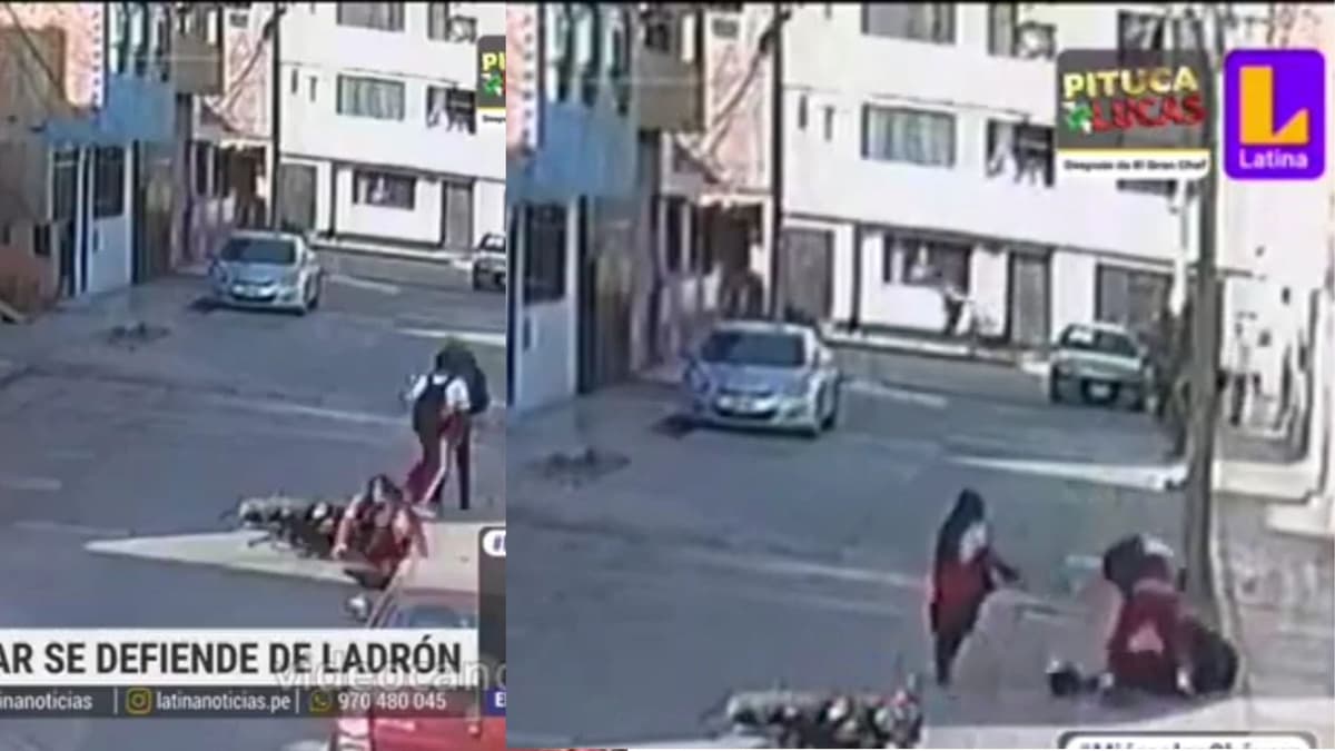 Video: Estudiantes se defienden de ladrón y le dan su golpiza en plena calle