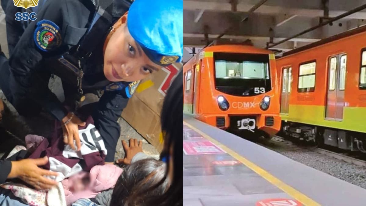 Policía ayuda a mujer a parir en las inmediaciones del metro de la CDMX