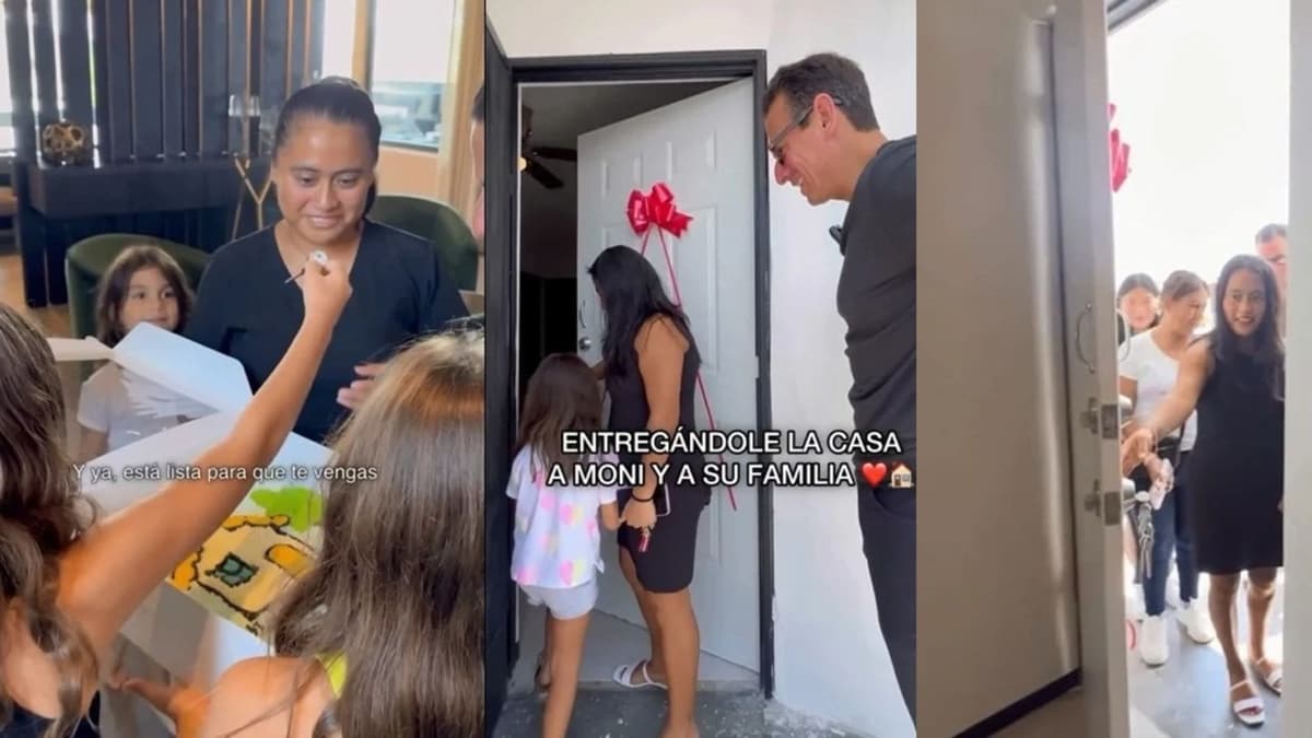Empresario le regala una casa a su trabajadora del hogar, en Nuevo León