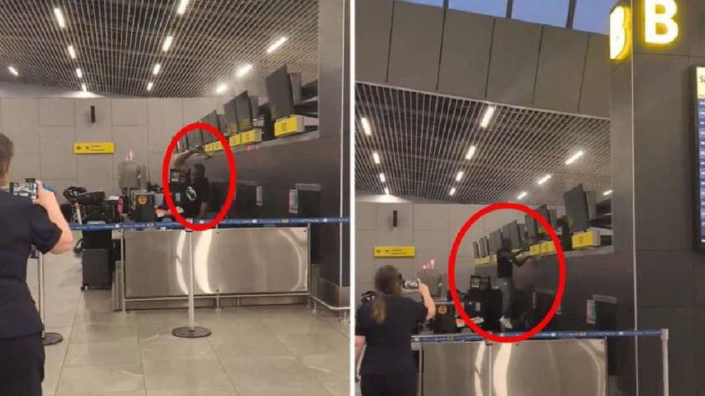 Video: Pasajero rompe varias pantallas en aeropuerto de Chile; denuncia haber sido víctima de fraude
