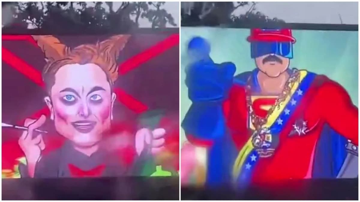 Nicolás Maduro instala pantallas en las calles de Venezuela que proyectan su serie animada donde pelea contra Elon Musk