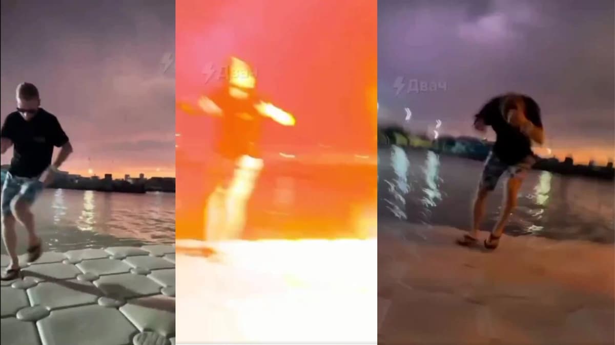 Video: Cae rayo a joven mientras bailaba en un muelle en Estados Unidos