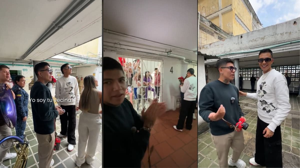 Influencer acude a grabar a cárcel de mujeres y se encuentra a excompañera del colegio, en Colombia