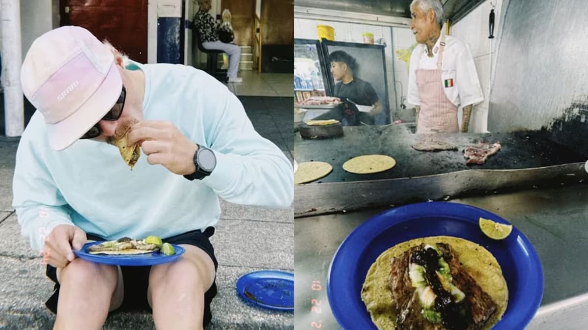 Captan a Valtteri Bottas, piloto de la Fórmula 1 comiendo tacos en El Califa de León; local con una estrella Michelin