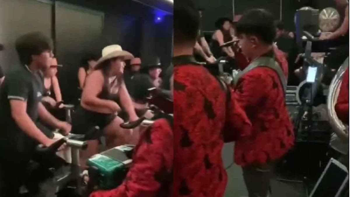 Video: Clase de spinning se vuelve viral por tener banda norteña en vivo, en Oaxaca