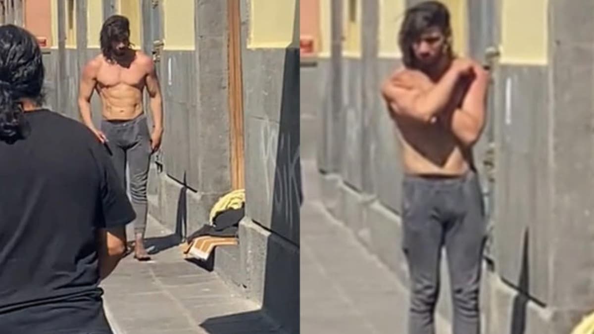 Video: Indigente sorprende a los habitantes de Puebla; es fitness