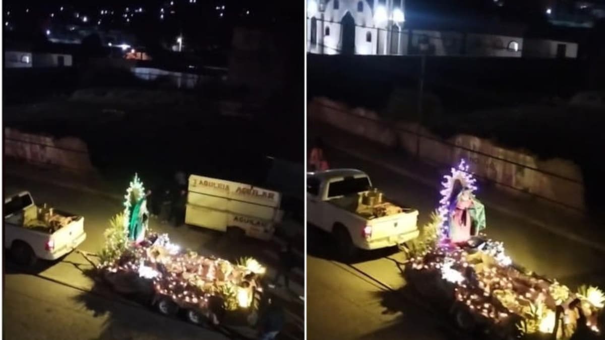 Video: Mujer disfrazada de la Virgen de Guadalupe causa polémica al bailar al ritmo de la tambora en Oaxaca