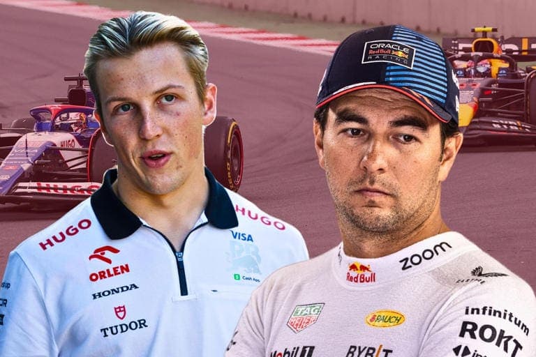 VIDEO: El día que Liam Lawson le hizo una seña obscena a Checo Pérez