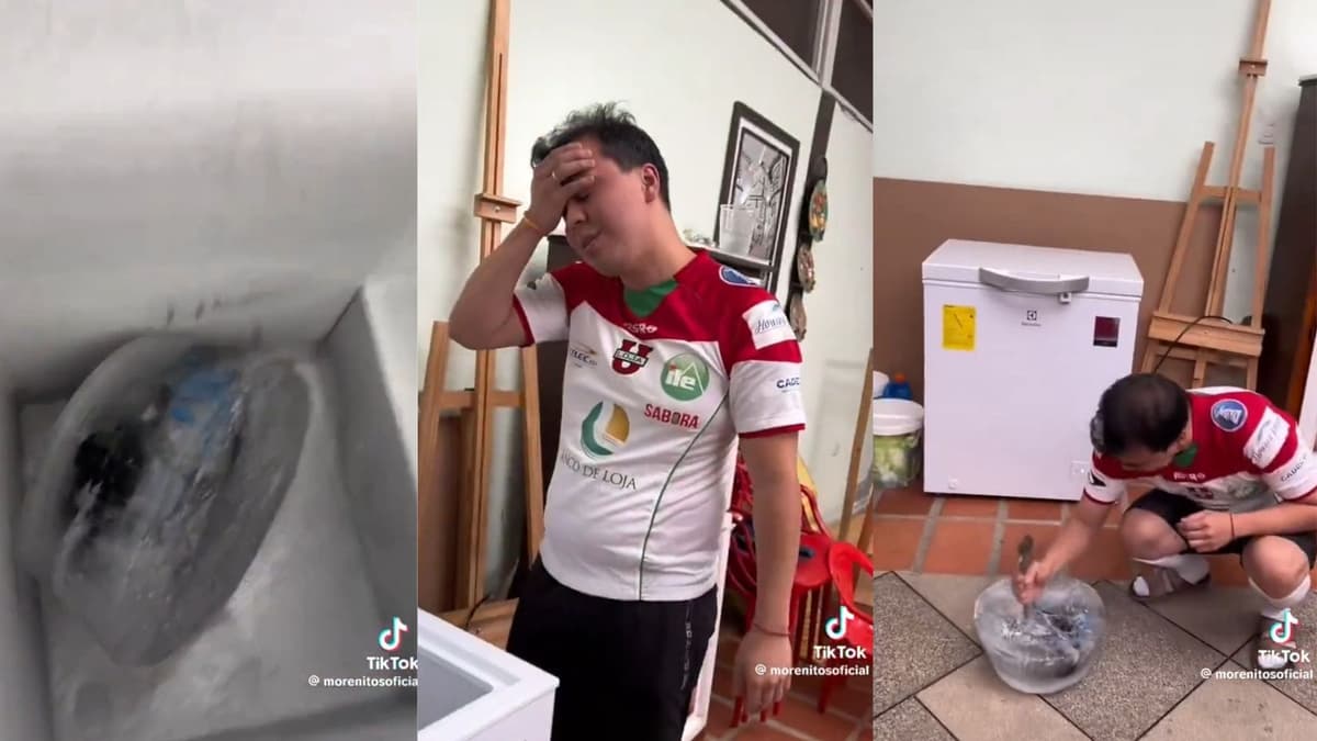 Video: Mujer le congela los tenis a su novio para evitar que vaya a jugar futbol