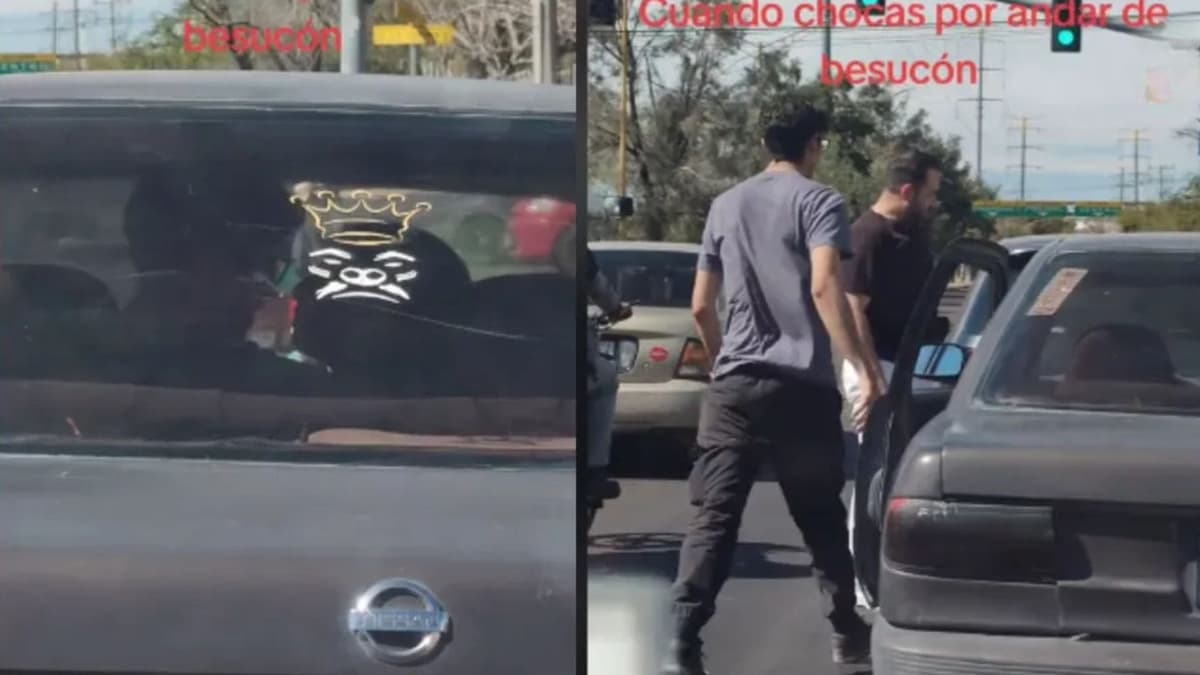 Video: Pareja choca por besarse en pleno tráfico en Aguascalientes
