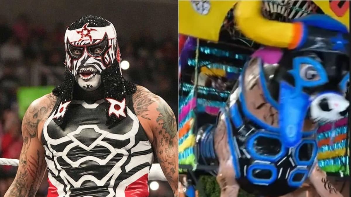 Video: Artistas de Tultepec, Edomex, crean un "torito" en honor al luchador de la WWE Penta Zero Miedo
