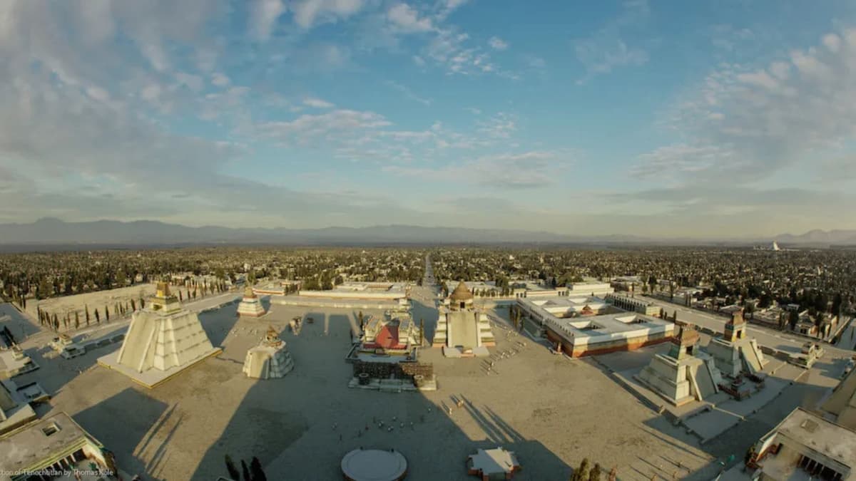 Artista recrea Tenochtitlán en 3D basado en investigaciones arqueológicas