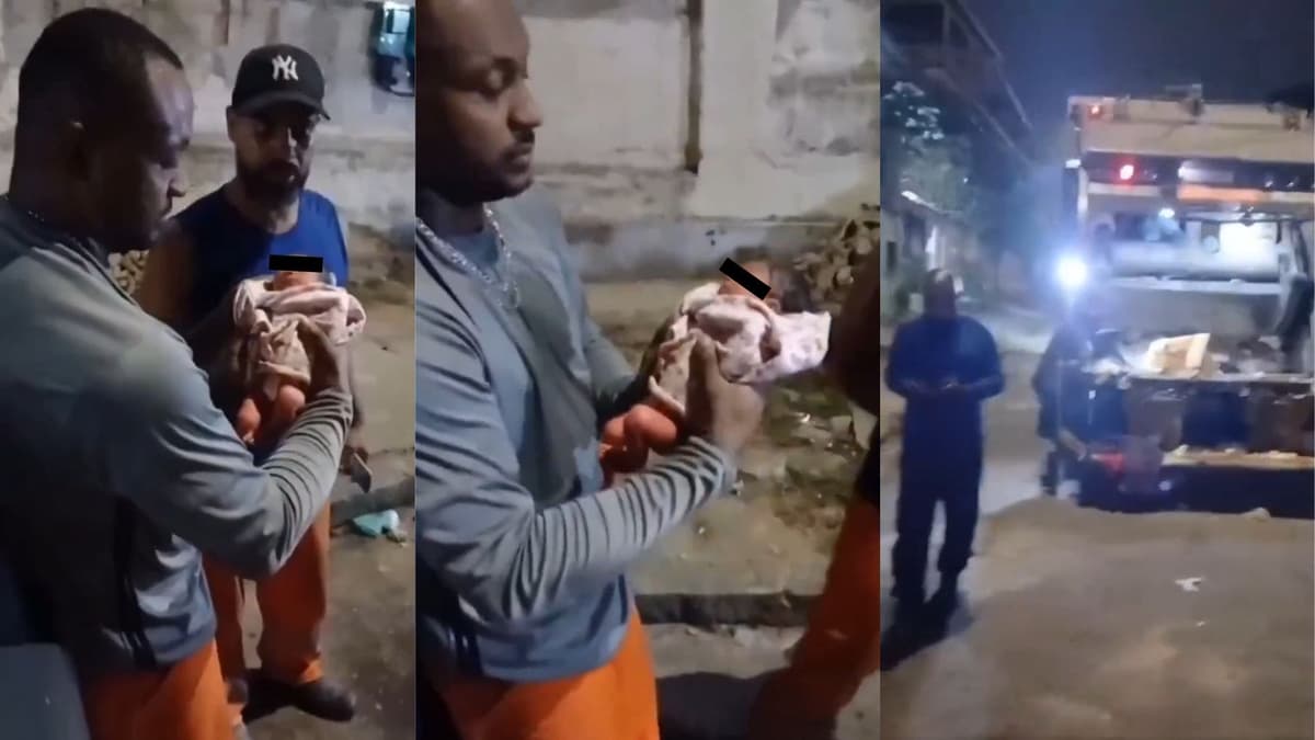 Video: Bebé es rescatado de entre la basura por un recolector en Brasil; pensó que era una muñeca