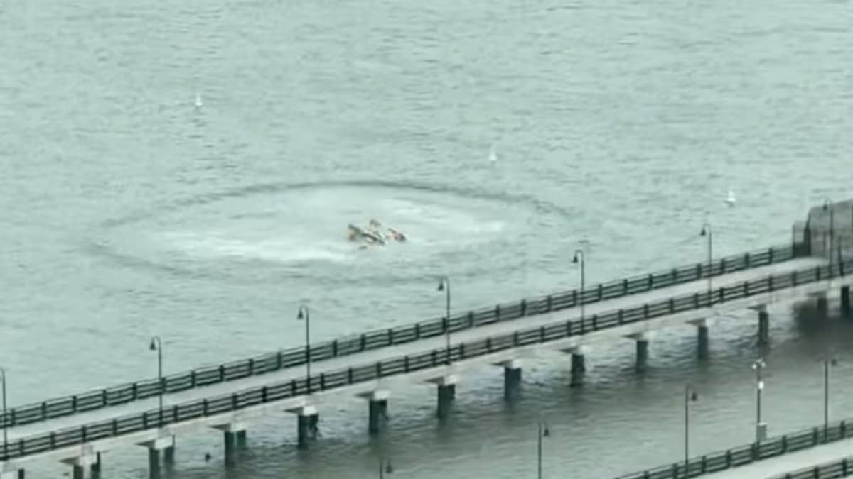 Video: Helicóptero se estrella en el río Hudson de Nueva York; viajaban al menos cuatro personas