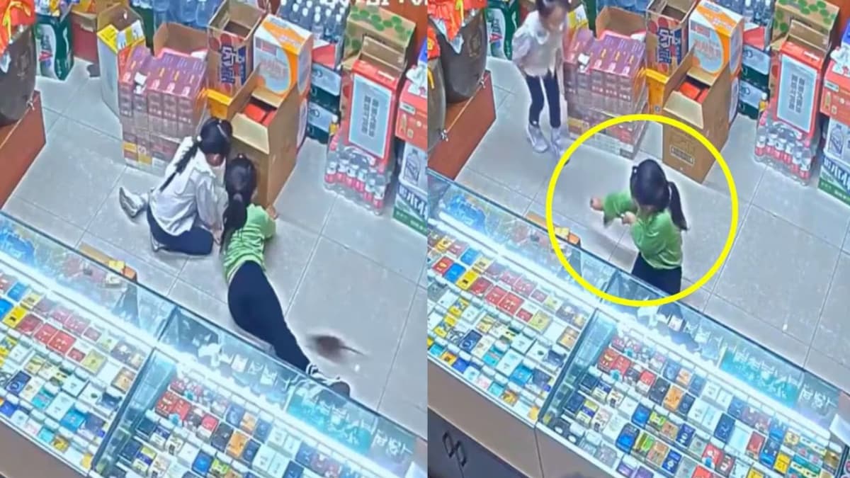 Video: Niña juega en el suelo y una rata se le mete a la ropa