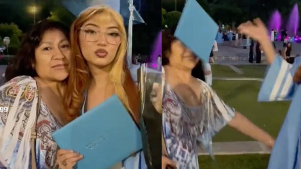 Video: Critican a joven latina por aventarle su diploma de graduación a su mamá en Estados Unidos