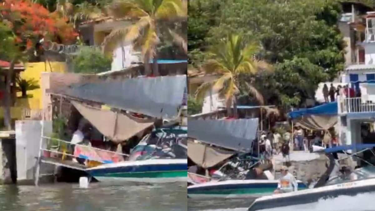 Caen 30 personas al agua tras colapsar muelle de restaurante en Tequesquitengo, Morelos