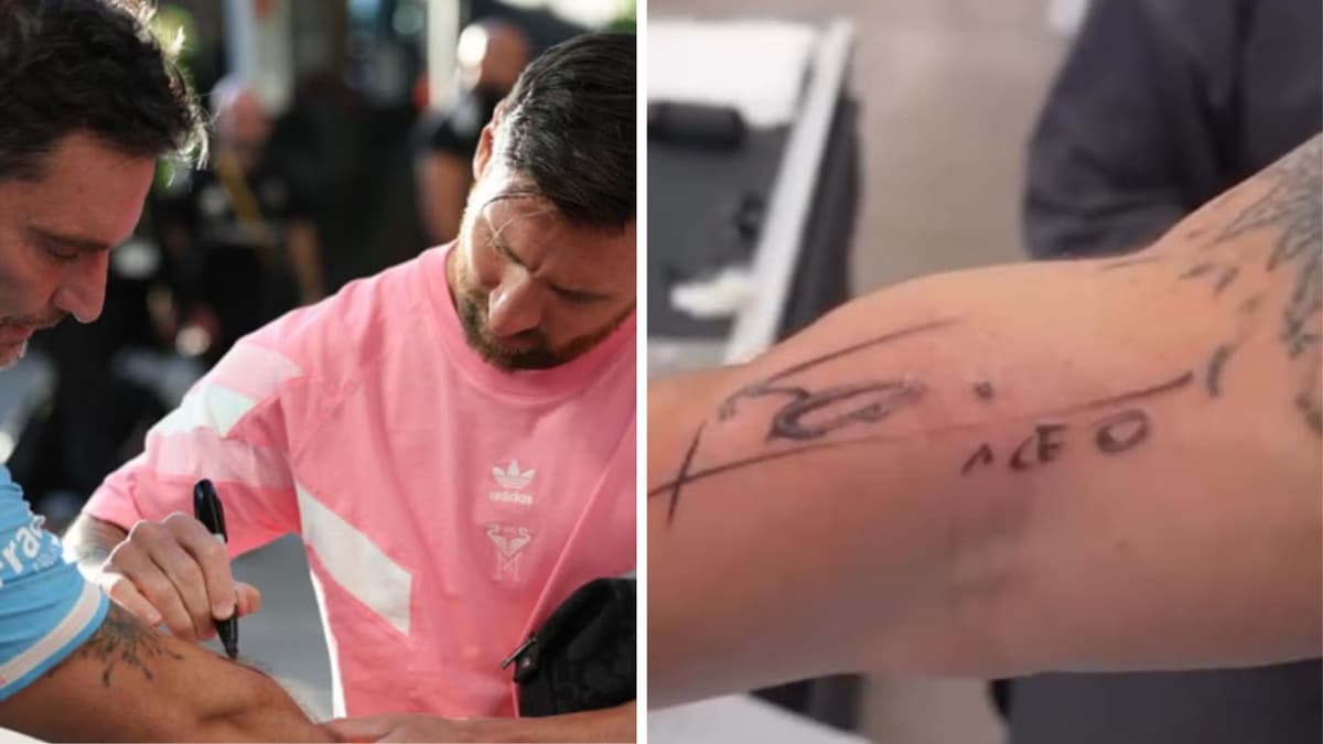 Video: Actor Julián Gil se tatúa la firma de Messi durante cobertura del Mundial de Clubes