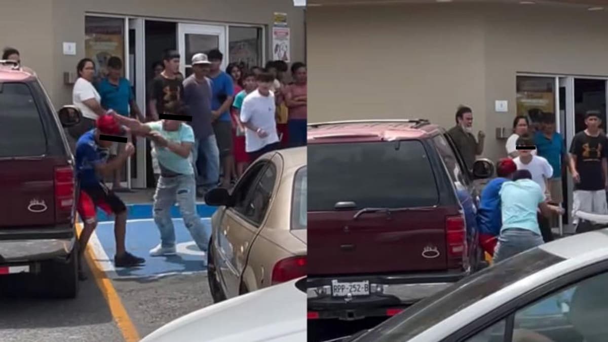 Video: Jóvenes se agarran a golpes para conseguir una pizza a 10 pesos en Monterrey, Nuevo León