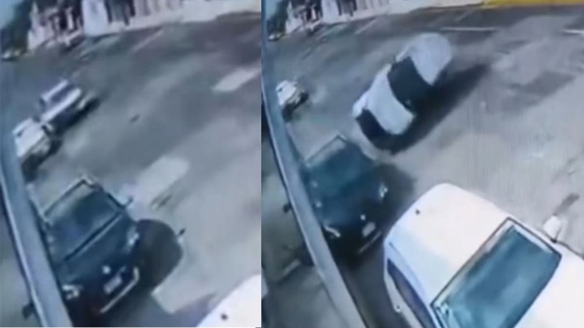 Video: Vuelca camioneta recién salida de agencia en Puebla