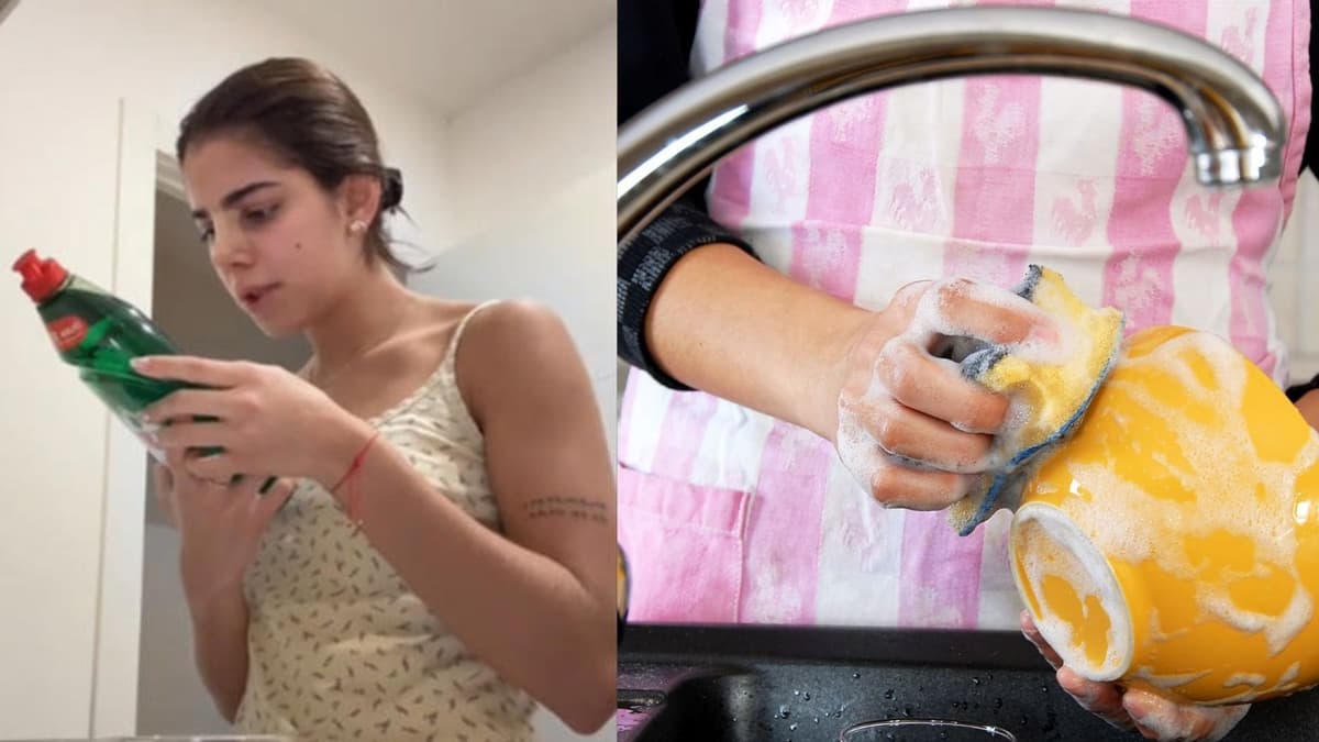 Video: Hija de Bárbara de Regil pide ayuda a su papá para identificar el jabón de trastes