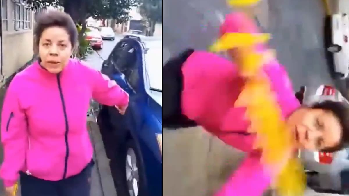 Video: Surge "Lady Coladera"; adulta mayor golpea a joven que se estacionó en su entrada