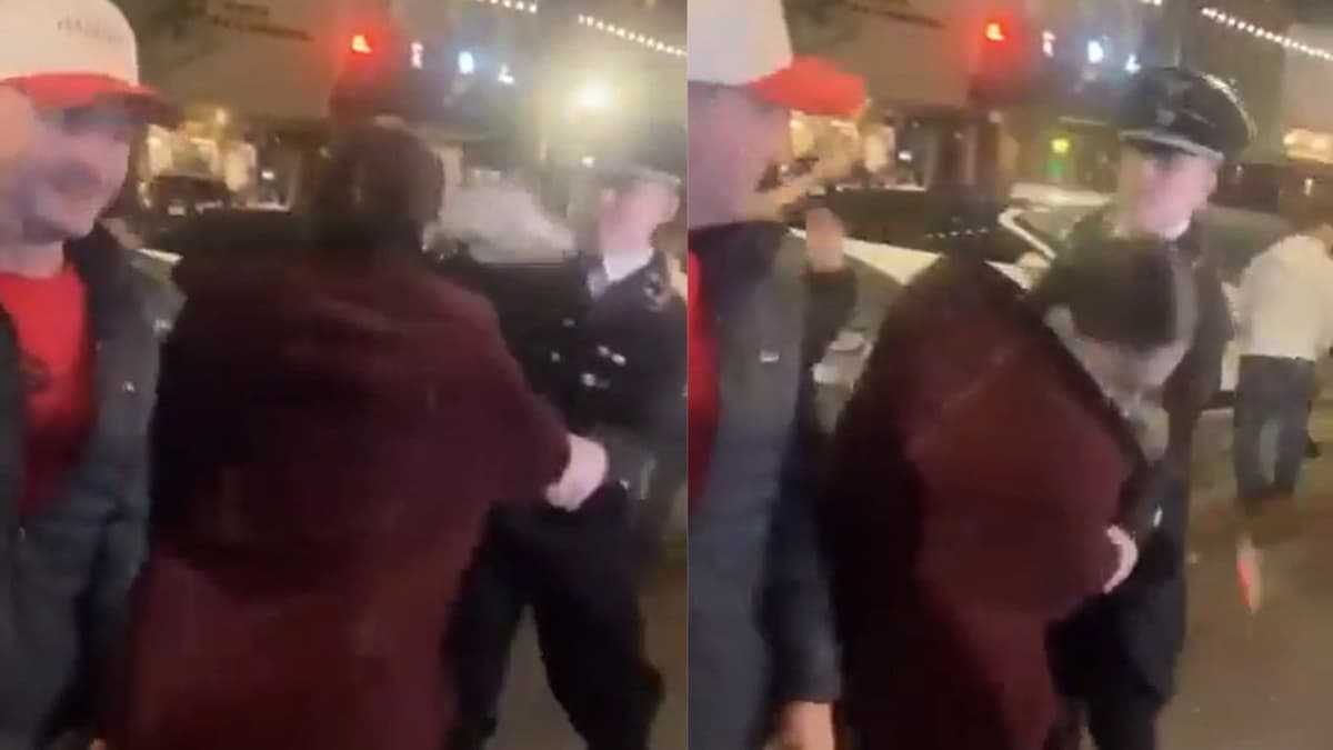 Video: Arrestan a joven disfrazado de Nazi tras golpear a una mujer que intentó quitarle su brazalete en Georgia, Estados Unidos