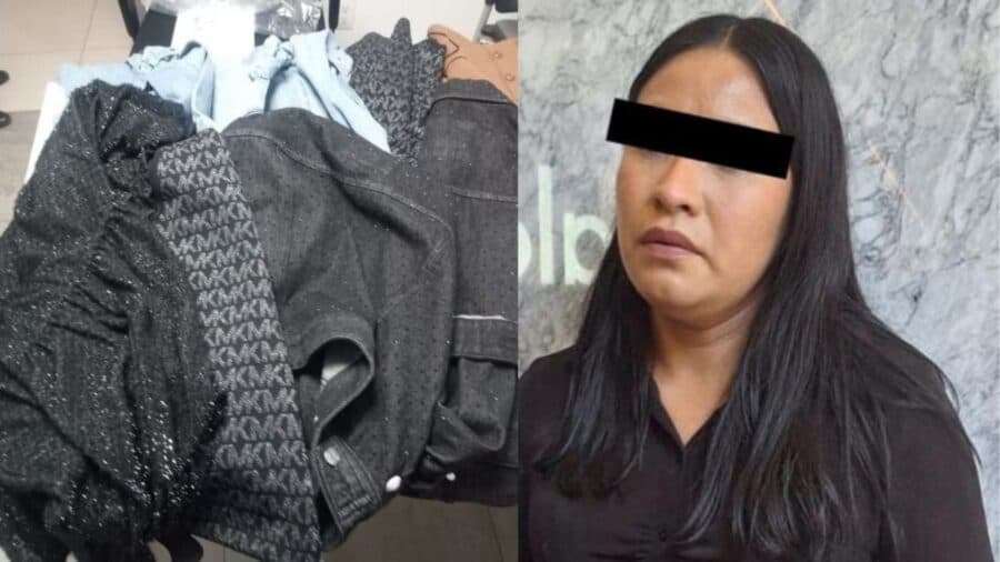 Detienen a mujer tras intentar robar más de 28 mil pesos en ropa de lujo en Naucalpan, Edomex
