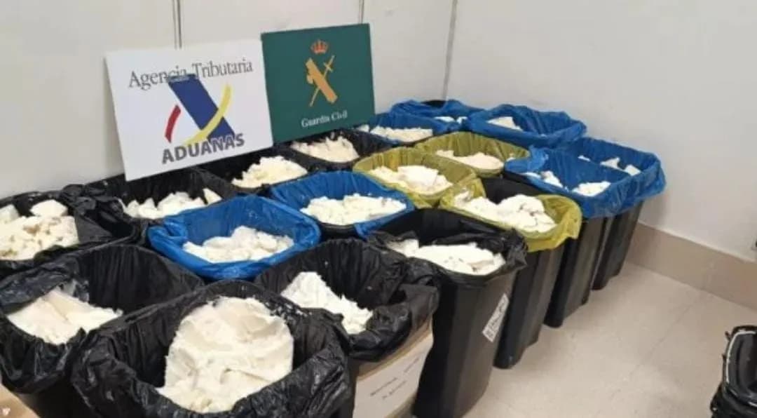 Decomisan en España 625 kilos de mentanfetamina procedente de México; estaba escondida en aceite de coco