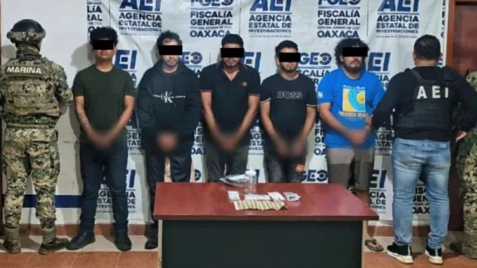 Caen cinco sujetos acusados de homicidio en Oaxaca