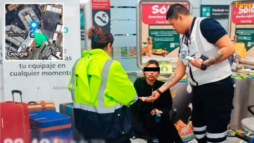 Detienen a mujer colombiana en el AICM por llevar cocaína en su maquillaje