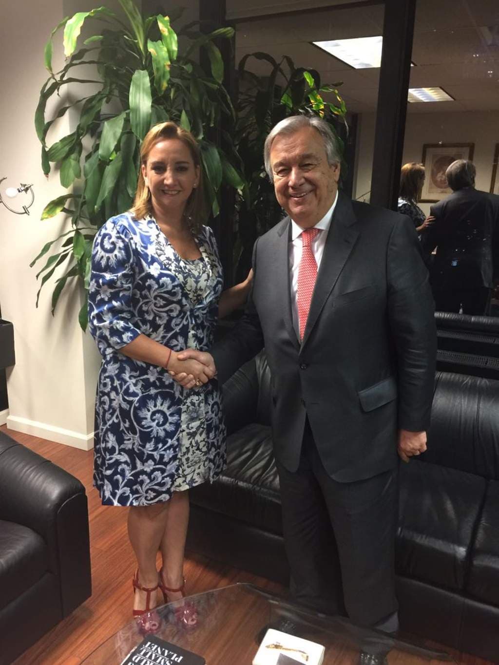 Se reúnen Massieu y Guterres en EU