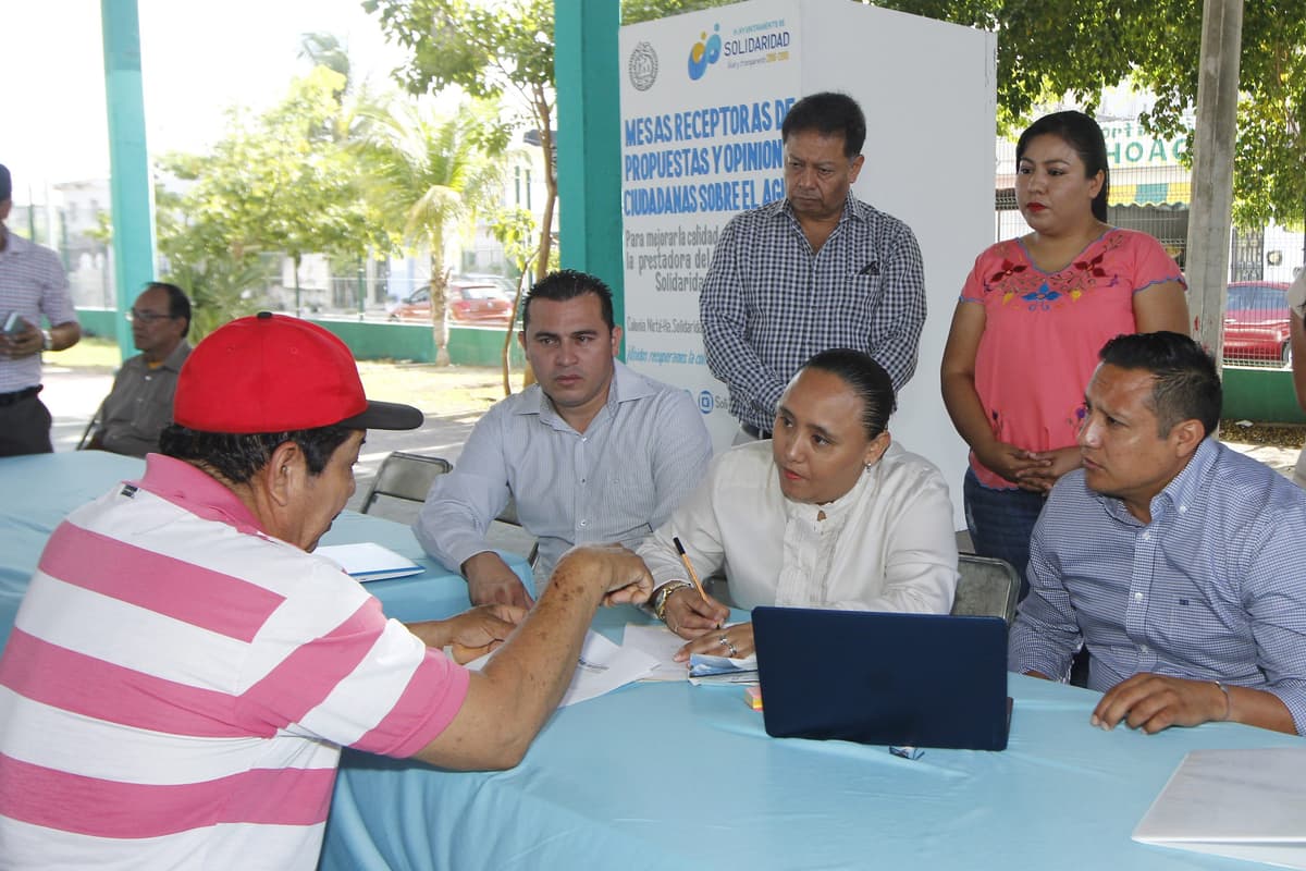 INSTALAN MESAS RECEPTORAS DE PROPUESTAS PARA MEJORAR SERVICIO DE AGUA