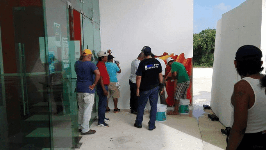 Destruyen mural del Teatro de la Ciudad de Playa del Carmen