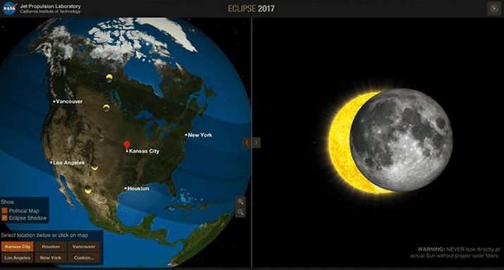 Estas son las ciudades donde se verá el eclipse solar