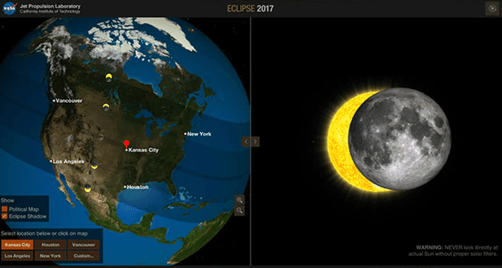 Estas son las ciudades donde se verá el eclipse solar
