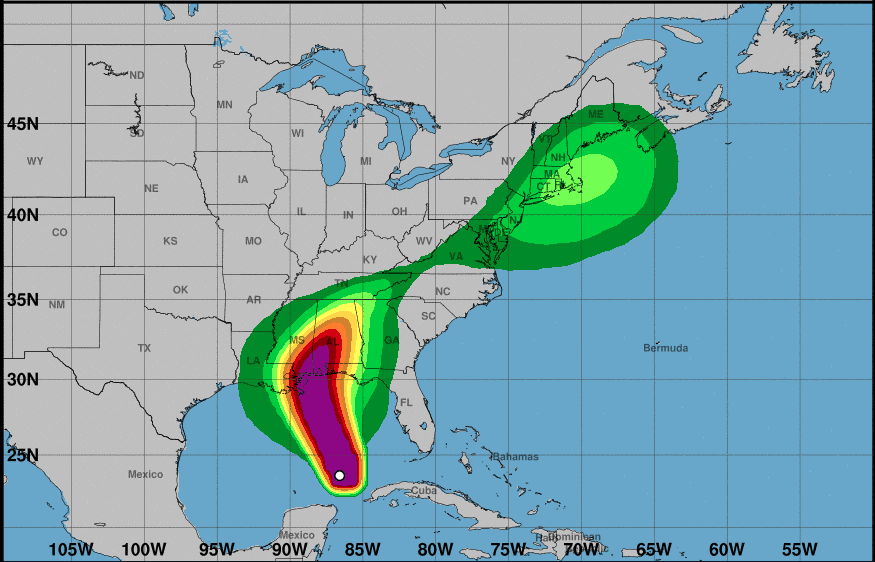 Nate se convierte en huracán al alejarse de la Península