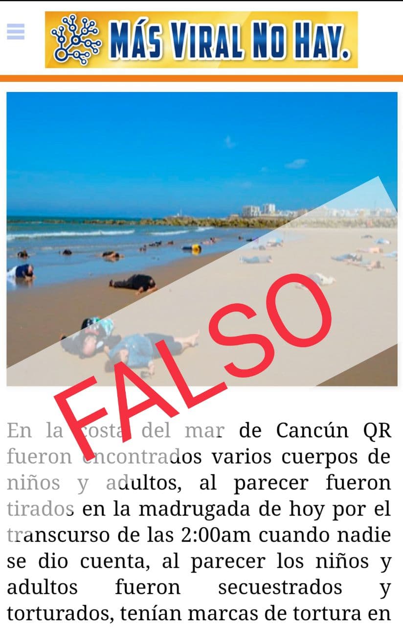 Atacan a Cancún con noticias falsas de 50 muertos en la playa