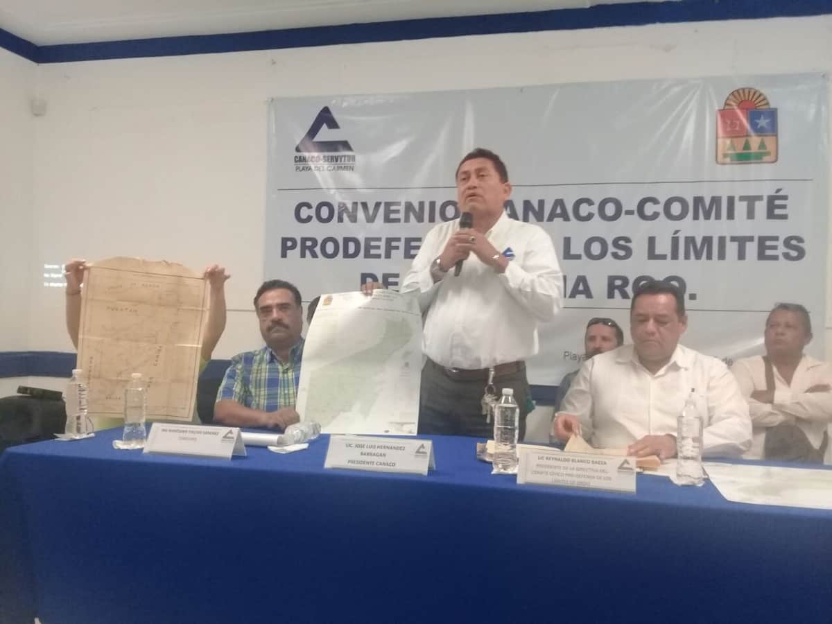 Firman convenio de cooperación la CANACO y el Comité Cívico Pro-defensa de los Límites de Quintana Roo