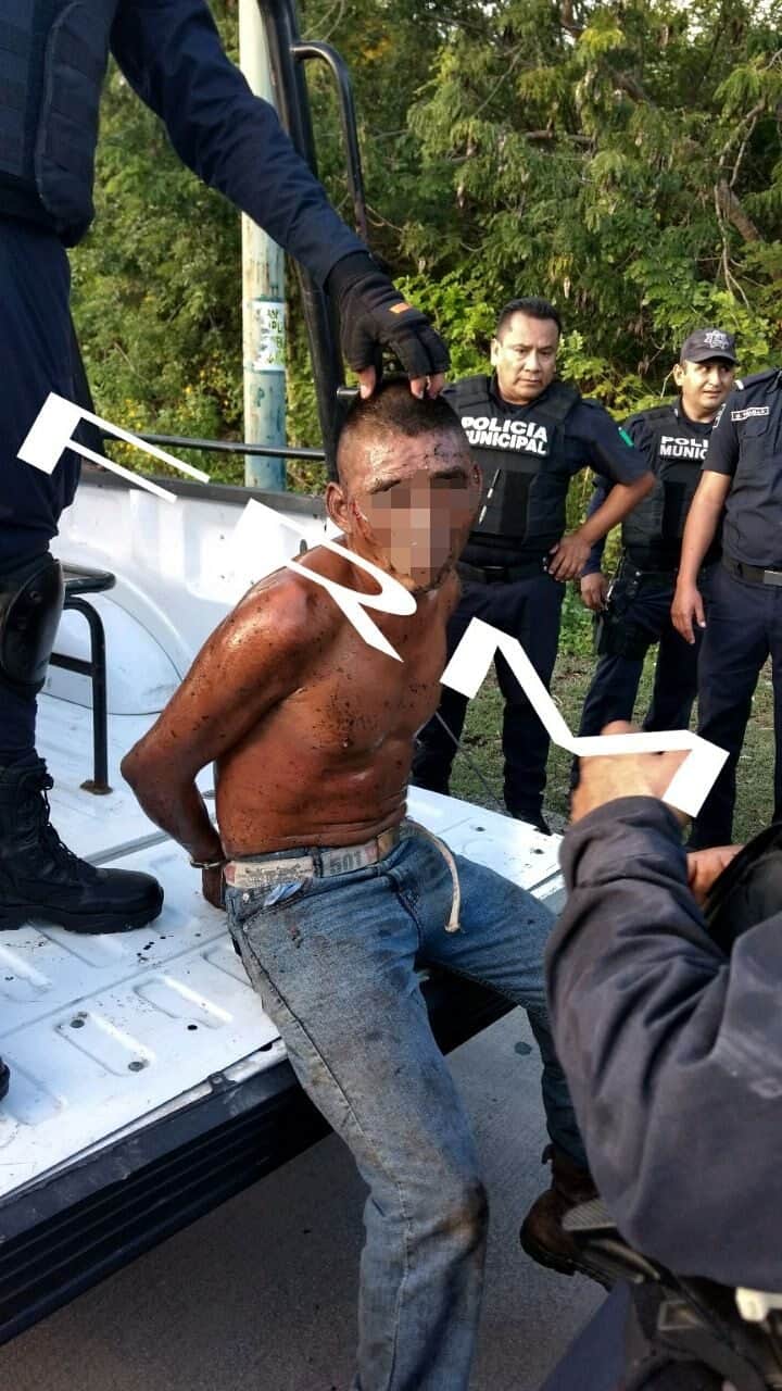 Policía casi es apuñalado en Playa del Carmen