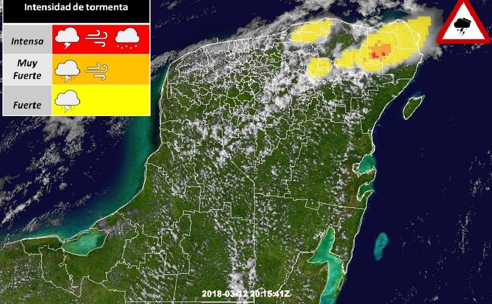 Se espera granizo en el centro de Quintana Roo