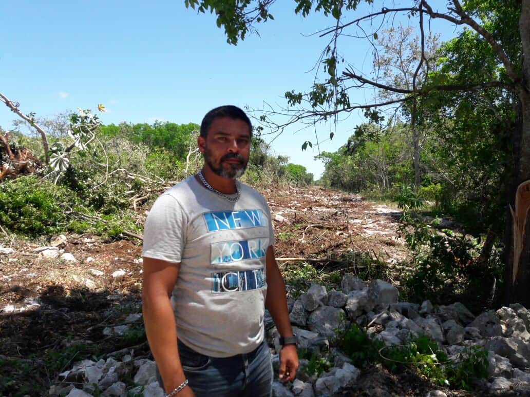 Denuncian invasión y desmonte de rancho en Playa del Carmen