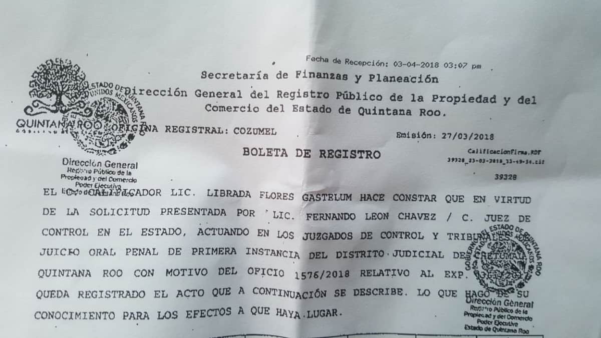 Confirman embargo de 22 predios de madre de Borge