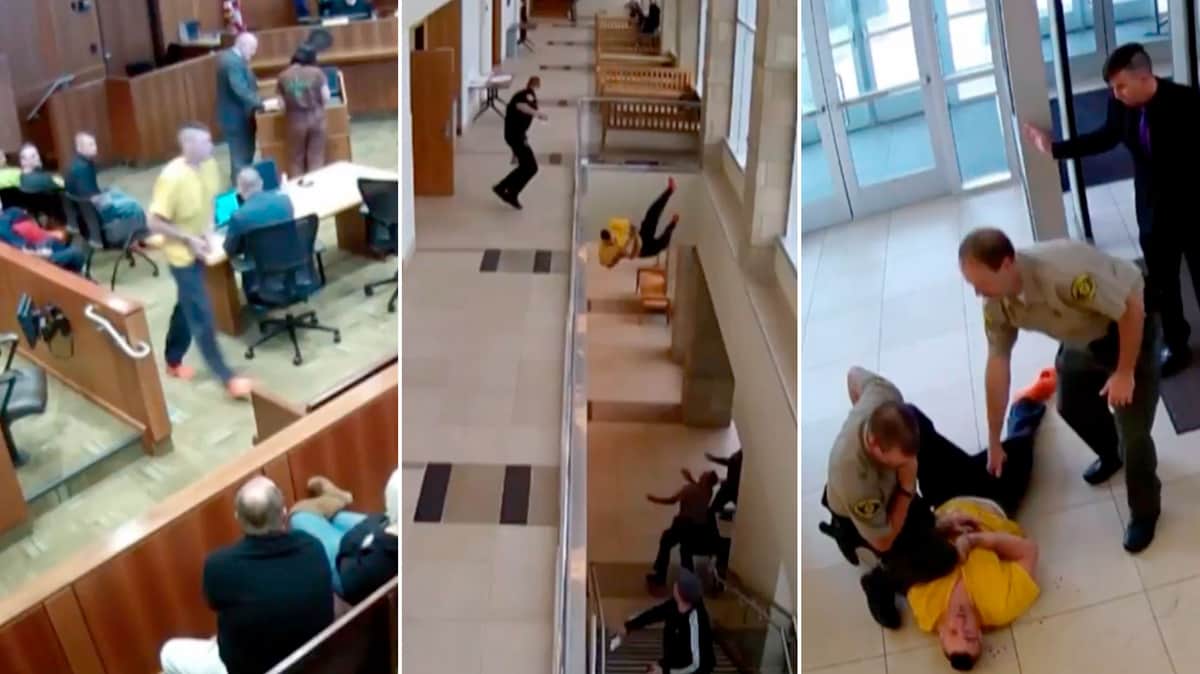 Preso intenta suicidarse en plena audiencia (Video)