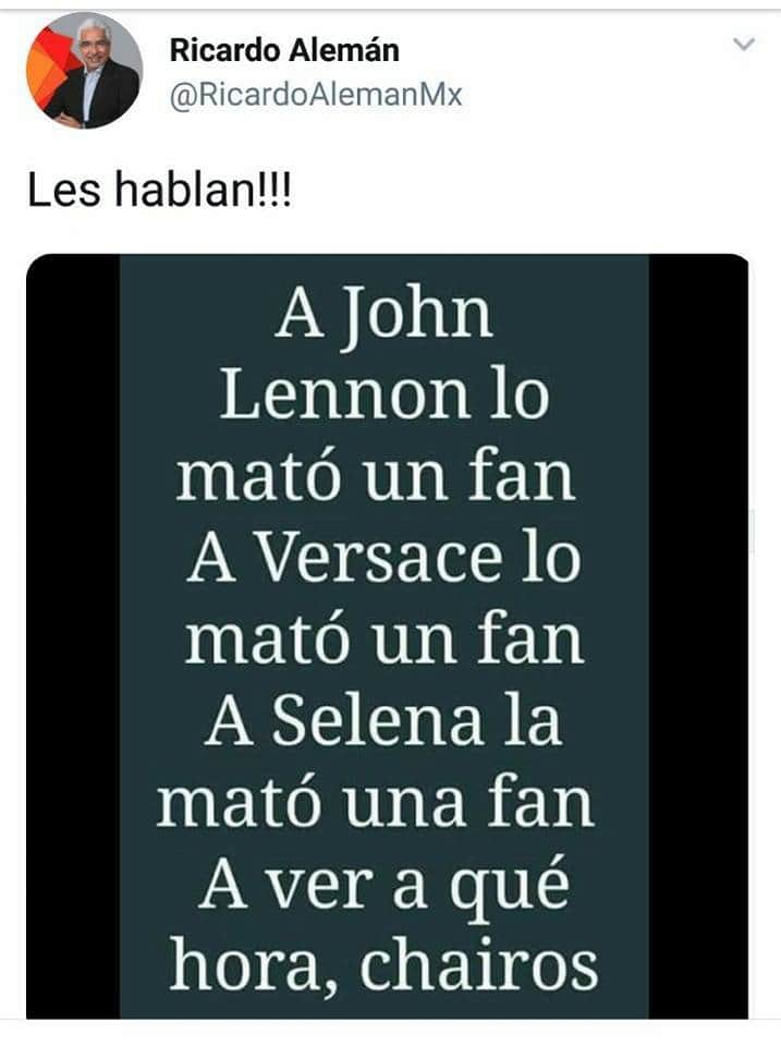 Se despide Ricardo Alemán por incitar a matar a AMLO