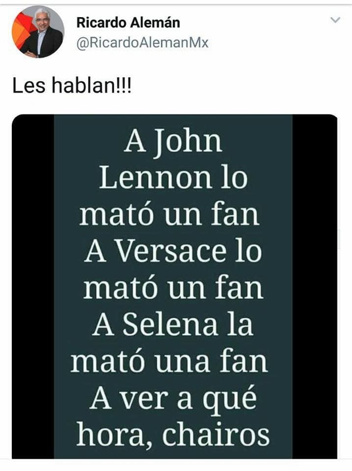 Se despide Ricardo Alemán por incitar a matar a AMLO