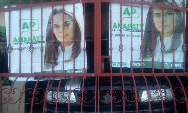 Gente de Ana Paty Peralta coloca sin permiso propaganda en casas