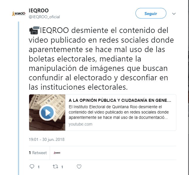 Ieqroo confirma que es falso el vídeo en redes sociales contra candidatos del Frente